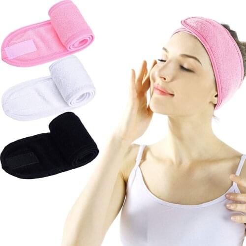 Adjustable Wide Hairband Yoga Spa Bath Shower Makeup Wash Face Cosmetic Hairband For Women Ladies Make Up Accessories