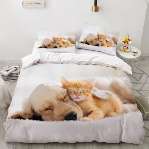 Luxury 3D Bedding set Europe Queen King Double Duvet cover set Bed linen Comfortable Blanket/Quilt cover Bed Set animal dog