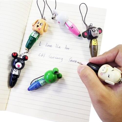 1pcs/Lot Animal Wood Ballpoint pen Portable ballpen Novelty gift caneta Stationary office material school supplies