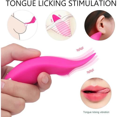 Sex Toys Clitoral Vibrators Clit Stimulator Small Tongue Licking Massager Sensual Games Oral Adult Toy For Foreplay Silicone