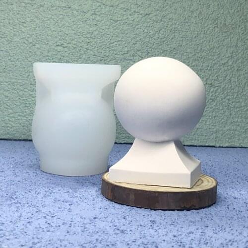 Silicone Candle Mold Soap Aromatherapy Mold 3D Round Ball with Holder Creative DIY Home Art Craft Decor ornaments Making Tool