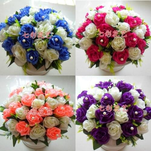 Wedding flower decoration party flower buqets for road lead or wedding column 10pcs/lot wedding flower road lead decoration
