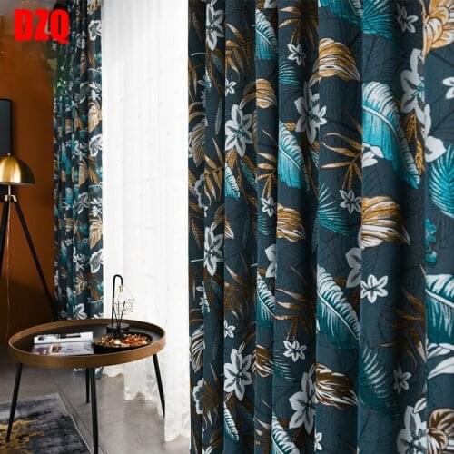 Light Luxury American Country Printing Curtains High-end Nordic Blackout Curtains for Bedroom Living Room Custom Products