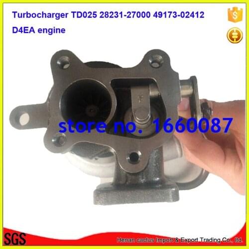 TD025 turbo charger 28231 27000 49173-02410 49173-02412 turbocharger turbo parts for hyundai or kia D4EA engine