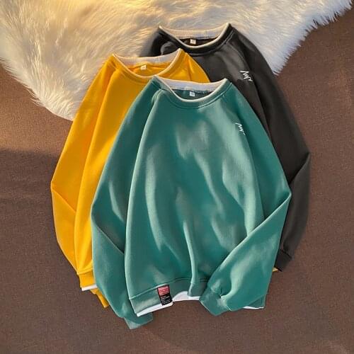 Street Trendy Crewneck Sweatshirt Male 2021 New Autumn Hip Hop Casual Loose Minimalist Couple Harajuku Gothic Oversized Hoodies