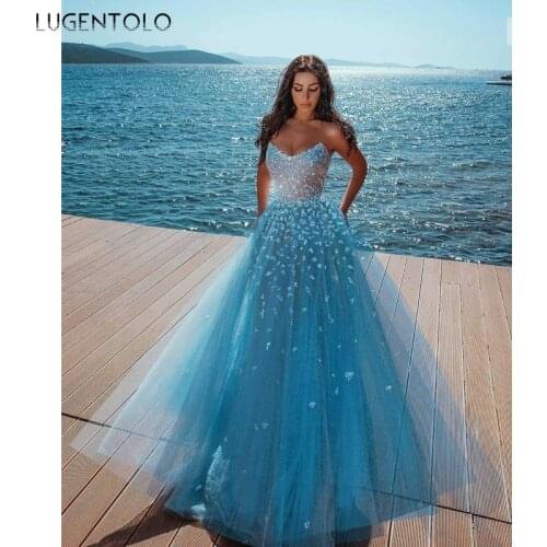 Party Dress Women Sexy Breast Wrap Strapless Shiny Slim Dresses Ladies Gauze Big Swing Mesh Princess Dress Lugentolo