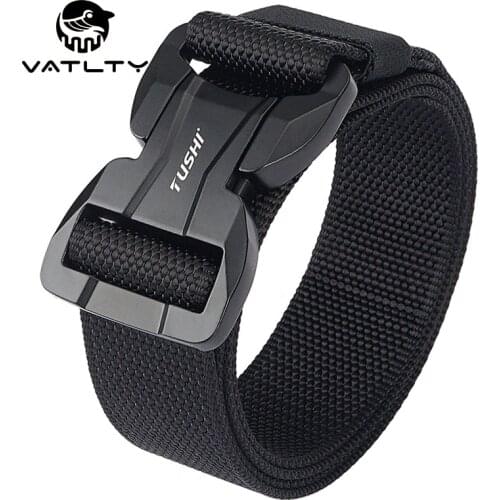 VATLTY 2021 Cost-effective Tactical Belt Rust-proof Metal Magnetic Buckle 1200D Strong Real Nylon Non-slip Military Army Belt