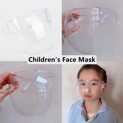 Children Protective Mask Face Shield Kids Facial Cover Clear HD Real Anti-saliva Anti-blue Light UV Face Shield Specialty Tools
