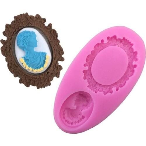 Mirror Fondant Cake Decorating Tools Frame Chocolate Mold Silicone Baking Molds Clay Candy Moulds Kitchen Accessories
