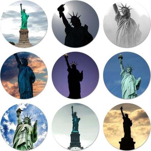 58mm Statue of Liberty New York Badge Brooch Pin Accessories For Clothes Backpack Decoration gift