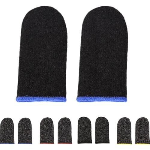 2Pcs Mobile Phone Game Controller Finger Cover Sweat-Proof Finger Cover Non-slip Touch Screen Thumb Fingertip Sleeves