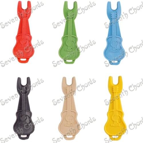 3 Pcs Guitar Shape Bridge Pin Puller Remover Tool for Acoustic Guitar - 6 Colors for Choose