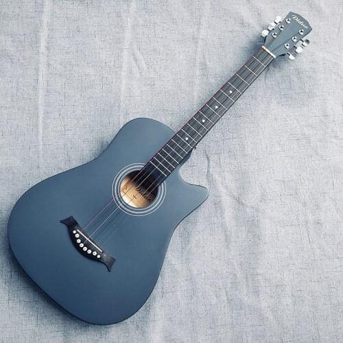 38 inch Folk Acoustic Guitar Ass Wooden Guitarra Beginner Blue High Quality Musical Instrument Free Guitar Bag Accessories AGT73