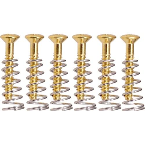 6 Pcs Of Set Single Coil Pickups Head Mounting Screws Springs For Electric Guitar /Bass Accessory
