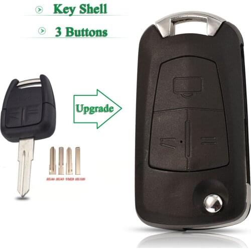 Bilchave Upgrade 3 Buttons Remote Car Key Shell For Opel Vauxhall Corsa D Astra Vectra Zafira Signum Uncut Blade Replacement