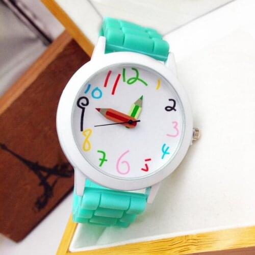 Quartz wristwatches funique pencil children kids watches women sport watch silicone band girls