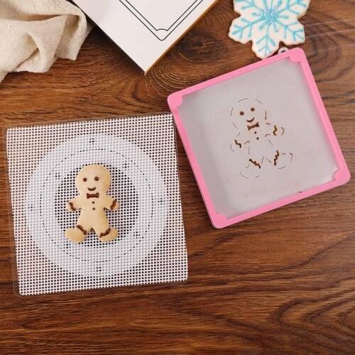 Cake Decoration Tools Baking Accessories Fondant Cookies Spray Mold Fixed Frame Plastic Stencil Fixing Frames Printing Die