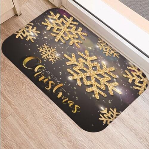 40x60cm snow flower christmas Print Floor Mat Bathroom Ground Mat Slip Door Bath Pad Rug Living Room Kitchen Carpet Home Decor