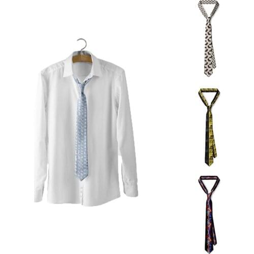 New 8cm Wide Mens Casual Tie Party Wedding Business Funny Jacquard Necktie Accessories Boys Girls Slim Polyester Tie For Gift