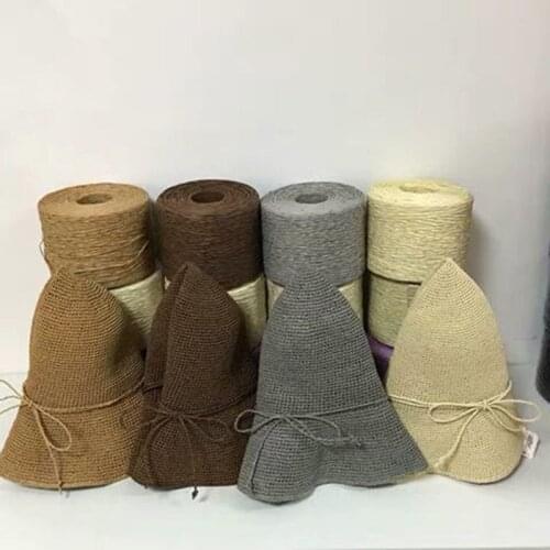 2mm Width Raffia Straw Yarn 280 Meters Multi Color Round Natural Knitting Cord DIY Craft Hand Knit Crochet Summer Hat Handbag