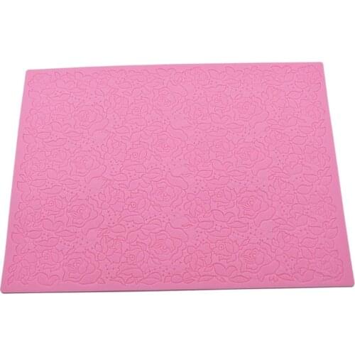 Flower Pattern Silicone Mat Fondant Cake Lace Embossed Cake Mold Sugar Lace Mat Cake Decorating Tool Embossing Mat