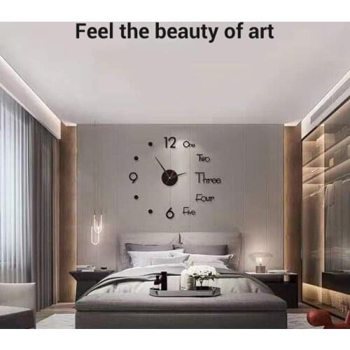 Modern Design DIY Wall Clock Fashion Acrylic 3D Wall Clock for Home Bedroom Studyroom Decoration AUG889
