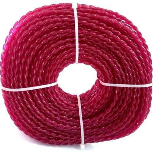 Newest 3mm Brush Cutter Strimmer Line Mowing Nylon Trimmer Rope Mowing Wire Oval Nylon Straw Rope 60M Lawn Mower Accessory
