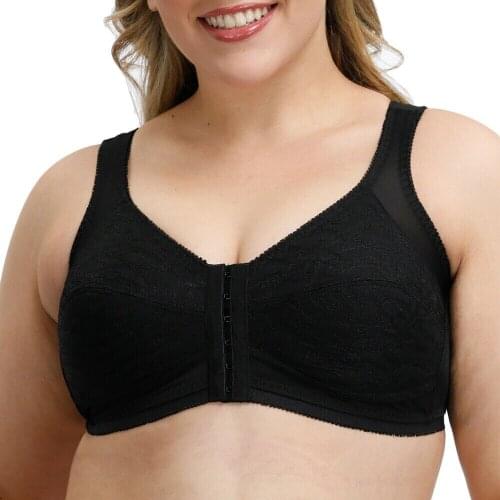 Vgplay Women Bra Plus Size Suit For Big Breast Lingerie Front Closure Thin Cup Unlined Underwear Strength Ppush Up Brassiere