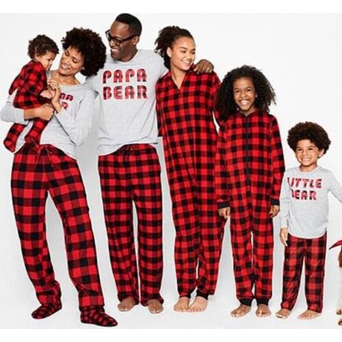 Christmas family pajamas set mother daughter father son romper sleepwear dad mom and me matching outfits mommy baby clothes look