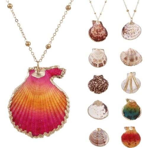 European Necklace Natural Shell Accessories For Girlfriend Jewelry Gifts Beach Seashell Conch Clavicle Necklaces Womens Fashion