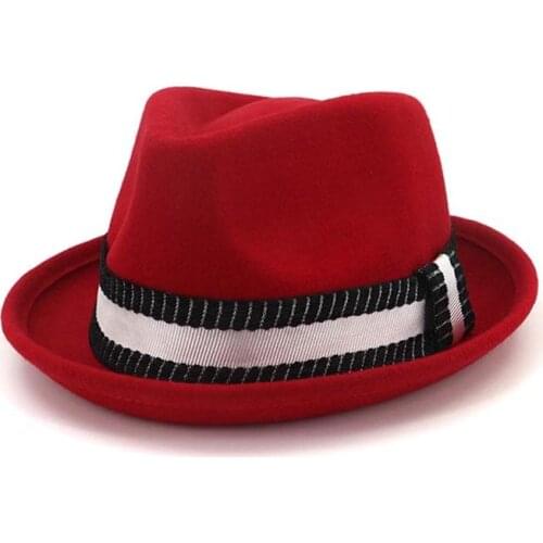 Fibonacci Winter Fedoras High Quality Wool Felt Hats for Women Men Manhattan Structured Gangster Trilby Bowler Jazz Fedora Hat