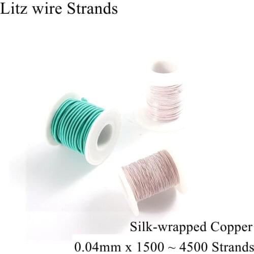 0.04x1500 0.04x2000 0.04x3000 0.04x4500 Litz Wire Strand Copper Litz Wire Strands Micro Mine Antenna Litz Cable 0.04mm 0.04