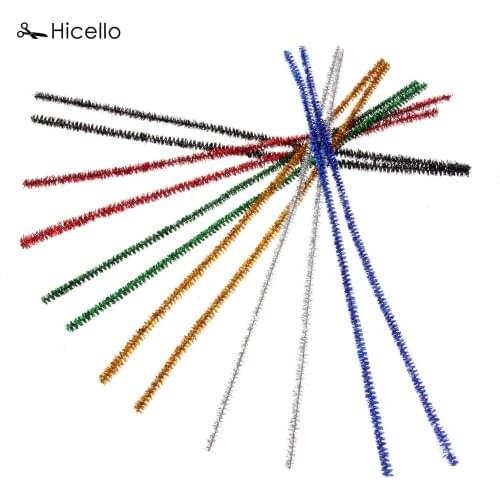 100pcs Glitter Chenille Stems Pipe Cleaners Kids Toys Twist Rods DIY Handmade Craft Decorative Ornaments Arts Modeling 30cm