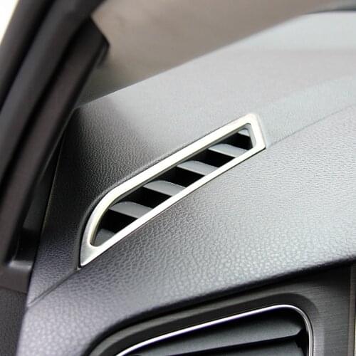 2pcs stainless steel decoration sequins For Volkswagen golf 7 2014 GOLF7 interior air-conditioning outlet modified special