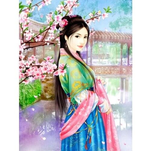 3d diamond painting Oriental classical beauty woman cross stitch DIY paintings,square drill full round diamond embroidery YG2172