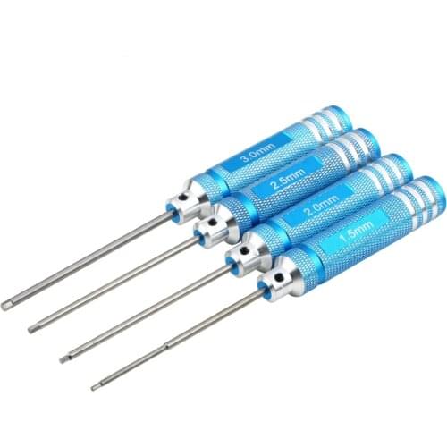 4PCS/1set Hex 4pcs Screw Driver Tools Kit Set for RC Helicopter Plane Red