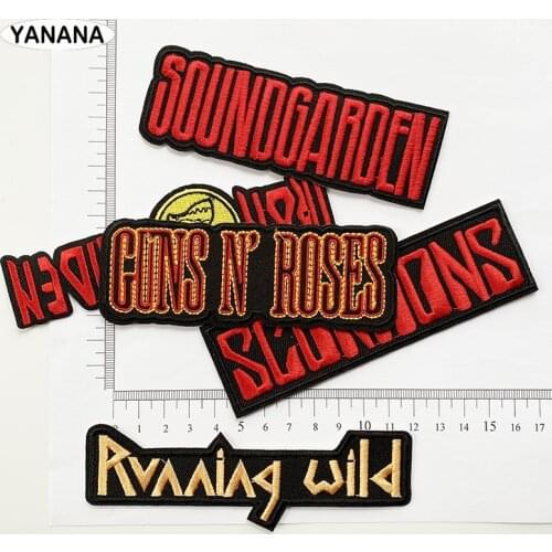 10 PCS Band Patch rock band for Clothing Iron on Embroidered Sewing Applique Cute Sew On Fabric Badge DIY Apparel Accessories