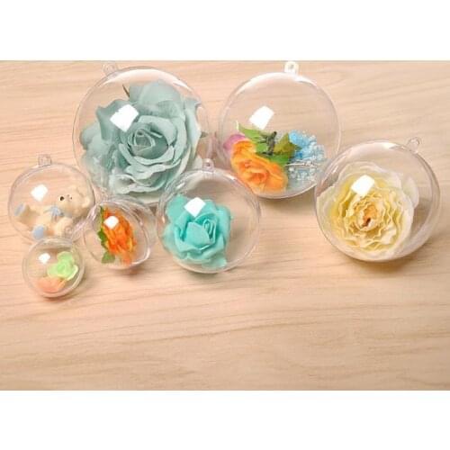 500pcs 5cm/8cm/10cm beauty transparent hanging christmas ball baubles clear plastic christmas ornaments SN1145