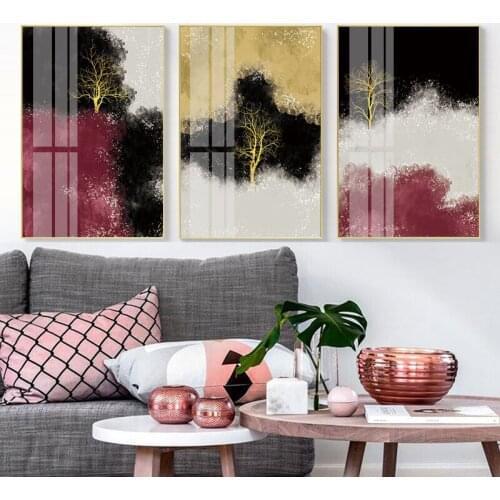 Abstract Colorful Tree Poster Modern Landscape Nordic Canvas Painting HD Print Wall Art Living Room Home Decor Picture