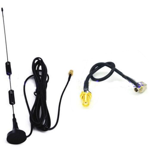 4G 5dbi LTE Antenna 698-960/1700-2700Mhz with magnetic base 3M Antena+ TS9 Male to SMA Female Extension Cable RG174 15cm