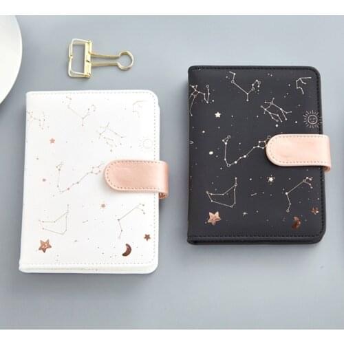 Starry Star Moon PU Leather Notebook Hardcover Paper Journal Diary Planner 1XCB