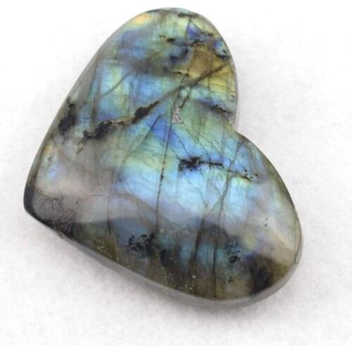 22x60x81mm heart shape Labradorite stone Decoration natural stone beads wholesale
