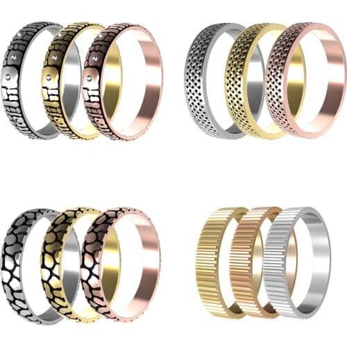 Legenstar 3 pcs Rings For Women Accessories Punk Ring Inner Filled Combination Interchangeable Ringen Bague Acier 2021 New
