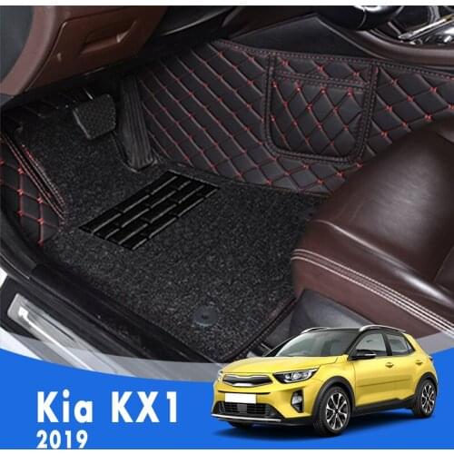 Carpets For Kia KX1 2019 Luxury Double Layer Wire Loop Car Floor Mats Foot Pads Floor Liner Styling Interior Accessories Covers