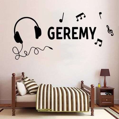 Beauty MUSIC Self Adhesive Vinyl Waterproof Wall Art Decal For Kids Rooms Decoration Home Party Decor Wallpaper