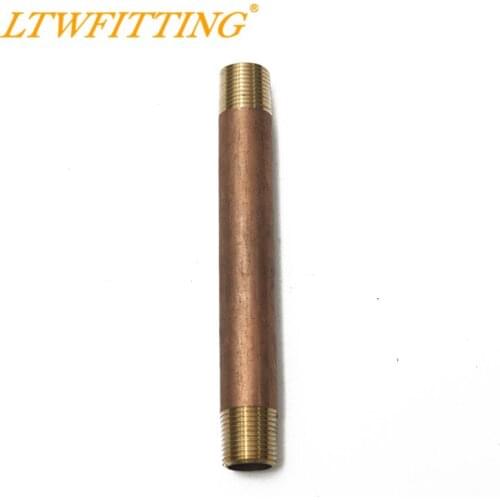 LTWFITTING Brass Pipe 5-1/2" Long Nipple Fitting 3/8" Male NPT Air Water