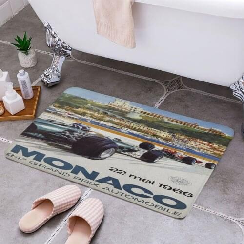 Monaco Grand Prix 1967 Carpet Areas Rug Non-slip Floor Mat Rug 3D Printing Living Room Bedroom Door Mat Home Decoration