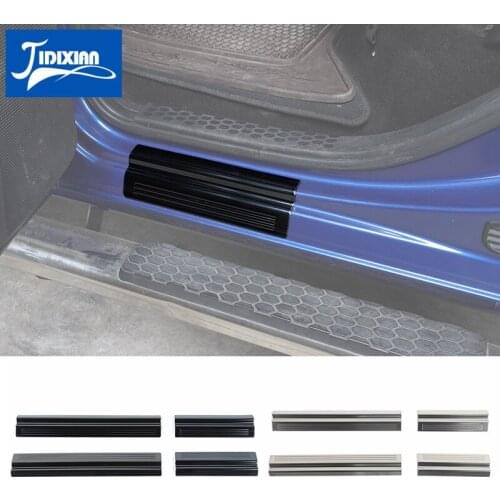 MOPAI Car Door Sill Strip Guard Scuff Plate Covers Thresholds Accessories for Dodge Ram 1500 2010-2017