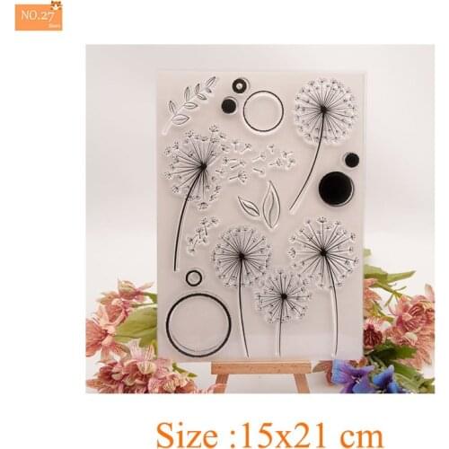 2021 New Dandelion Clear Stamps DIY Scrapbooking Craft Supplies Rubber Silicon Seals Card Photo Album Decora Stamps