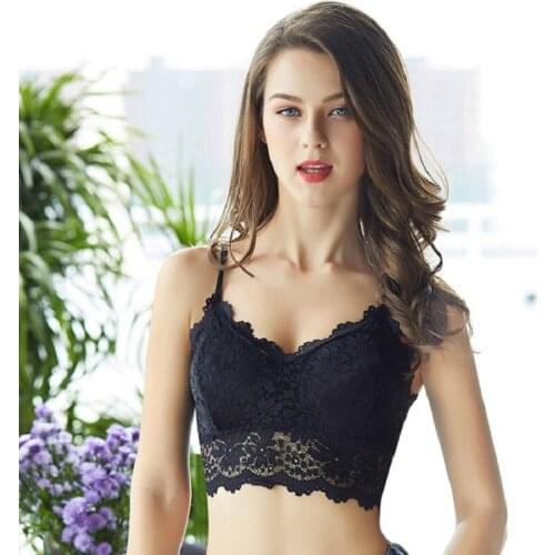 New Arrival Plus Size Sexy Lace Women Bra Black Push Up Bralette For Women Ladies Wireless Padded Full Cup Bras